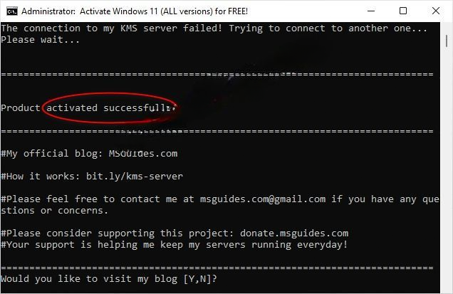 windows is activated successfully using batch script windows is activated successfully using batch script
